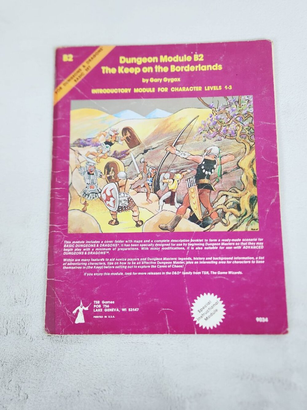 TSR Dungeons & Dragons Module B2 Keep on the Borderland 1980 by Gary Gygax